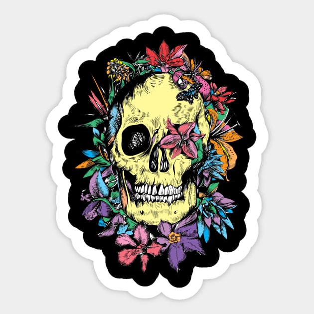 skull Sticker by BekimART